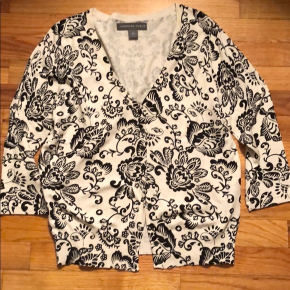 Josephine Chaus Tops - Josephine Chaus V Front Button Up Silk Sweater